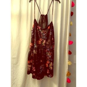 Floral/lace romper with pockets